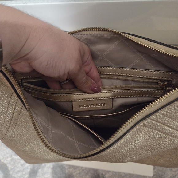 Michael Kors Metallic Gold Hobo Bag - Picture 8 of 9